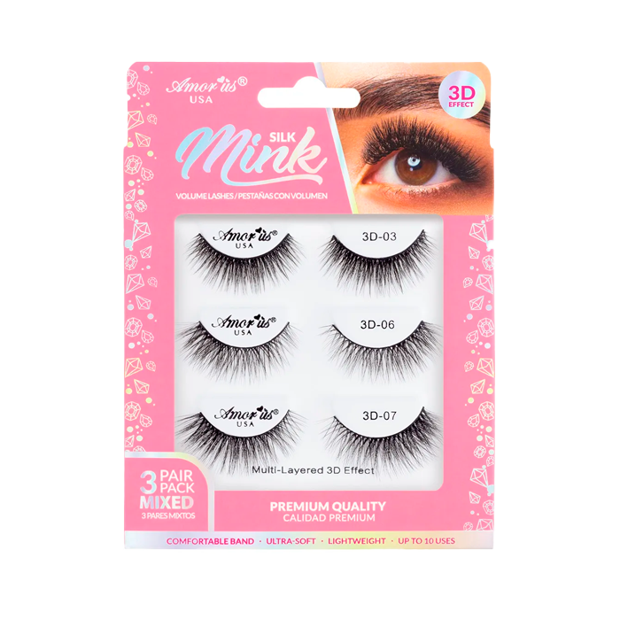 Pestañas Postizas 3D Mink Amor Us